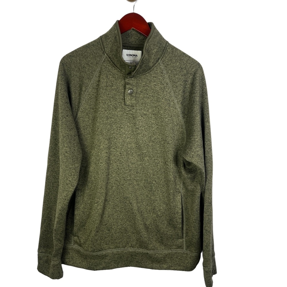 Men’s Snap Front Mock Neck Fleece Size XL